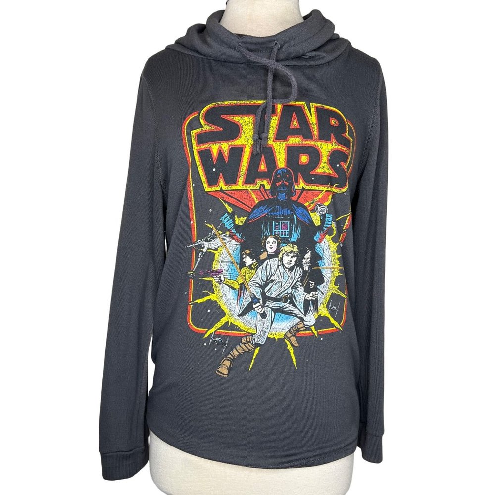 Star Wars gray unisex hoodie size large long sleeve stretch no tags